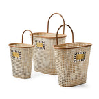 Cane Baskets, Set of 3
