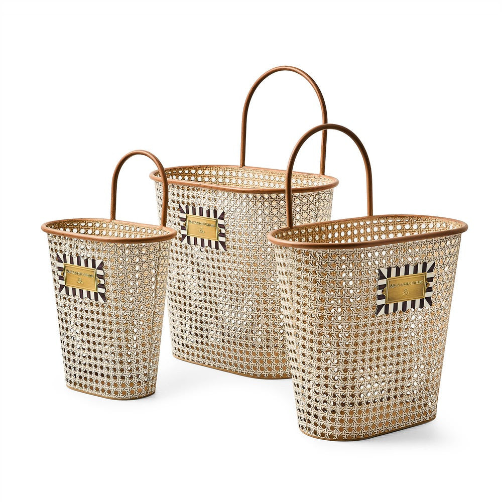 Cane Baskets, Set of 3