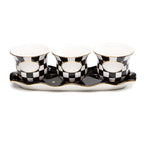 Mackenzie-Childs Courtly Check, Black and White Checked Herb Garden Set