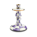 Violet Check Small Candlestick