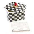 Mackenzie-Childs Courtly Check, Black and White Checked Enamel Recipe Box