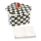 Mackenzie-Childs Courtly Check, Black and White Checked Enamel Recipe Box