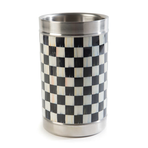 Mackenzie-Childs Courtly Check, Black and White Checked 3260 Wine Cooler