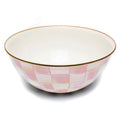 Mackenzie-Childs Rosy Check, pink and white checked large everyday bowl