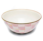 Mackenzie-Childs Rosy Check, pink and white checked large everyday bowl