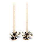 MacKenzie-Childs Courtly Check Butterfly Candle Holders - Set of 2