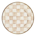 Mackenzie-Childs Mocha Check, brown and white checked salad plate
