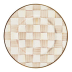 Mackenzie-Childs Mocha Check, brown and white checked salad plate