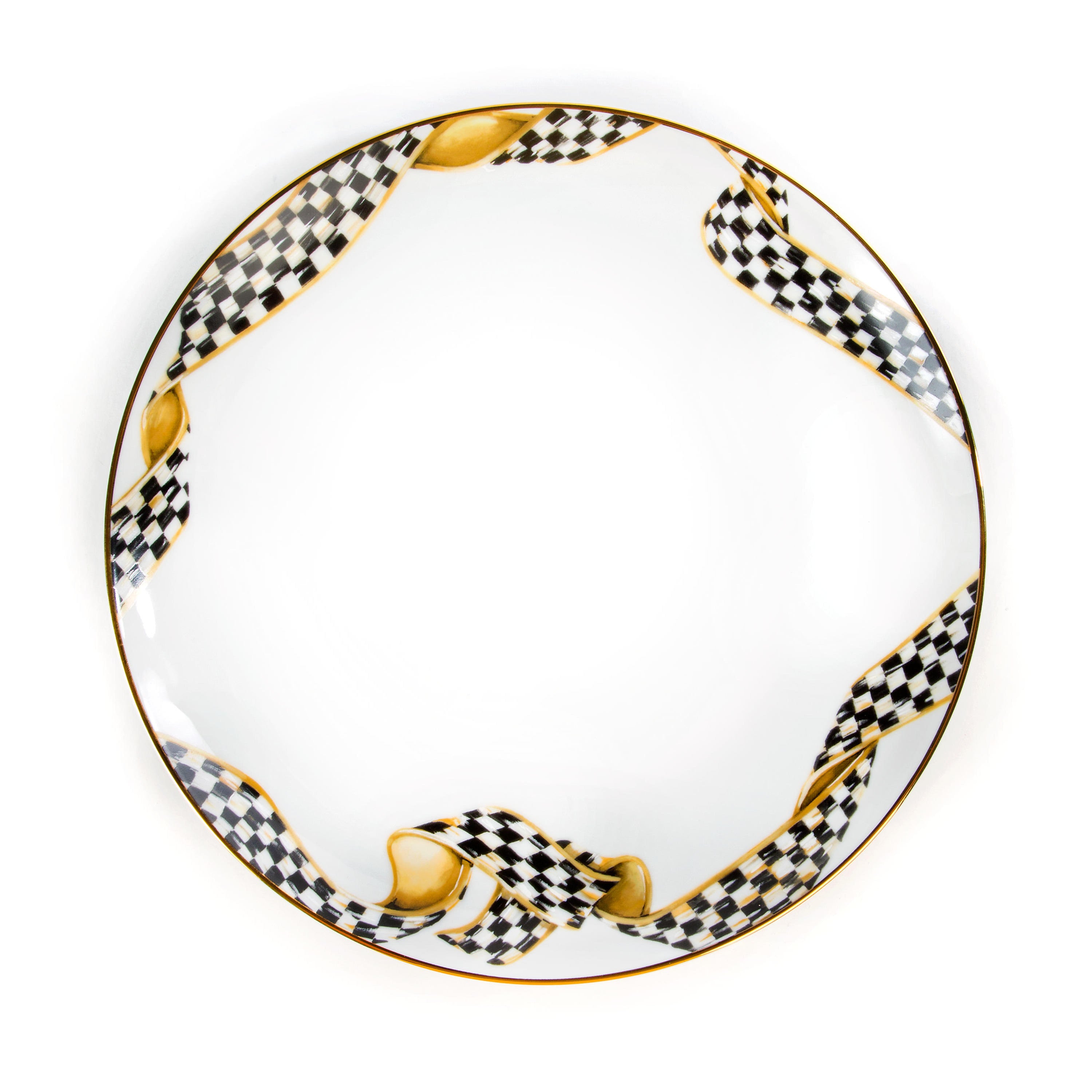 Mackenzie-Childs Thistle & Bee Dinner Plate - Ribbon