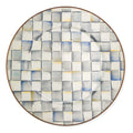 Mackenzie-Childs Sterling Check, Grey and White Checked Enamel Serving Platter
