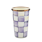 Violet Check 10 Ounce Tumbler