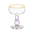 Violet Check Coupe Glass