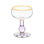 Violet Check Coupe Glass