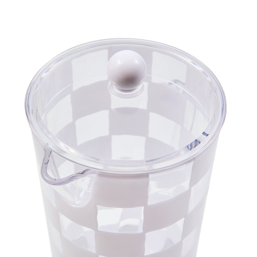 White Check Acrylic Pitcher