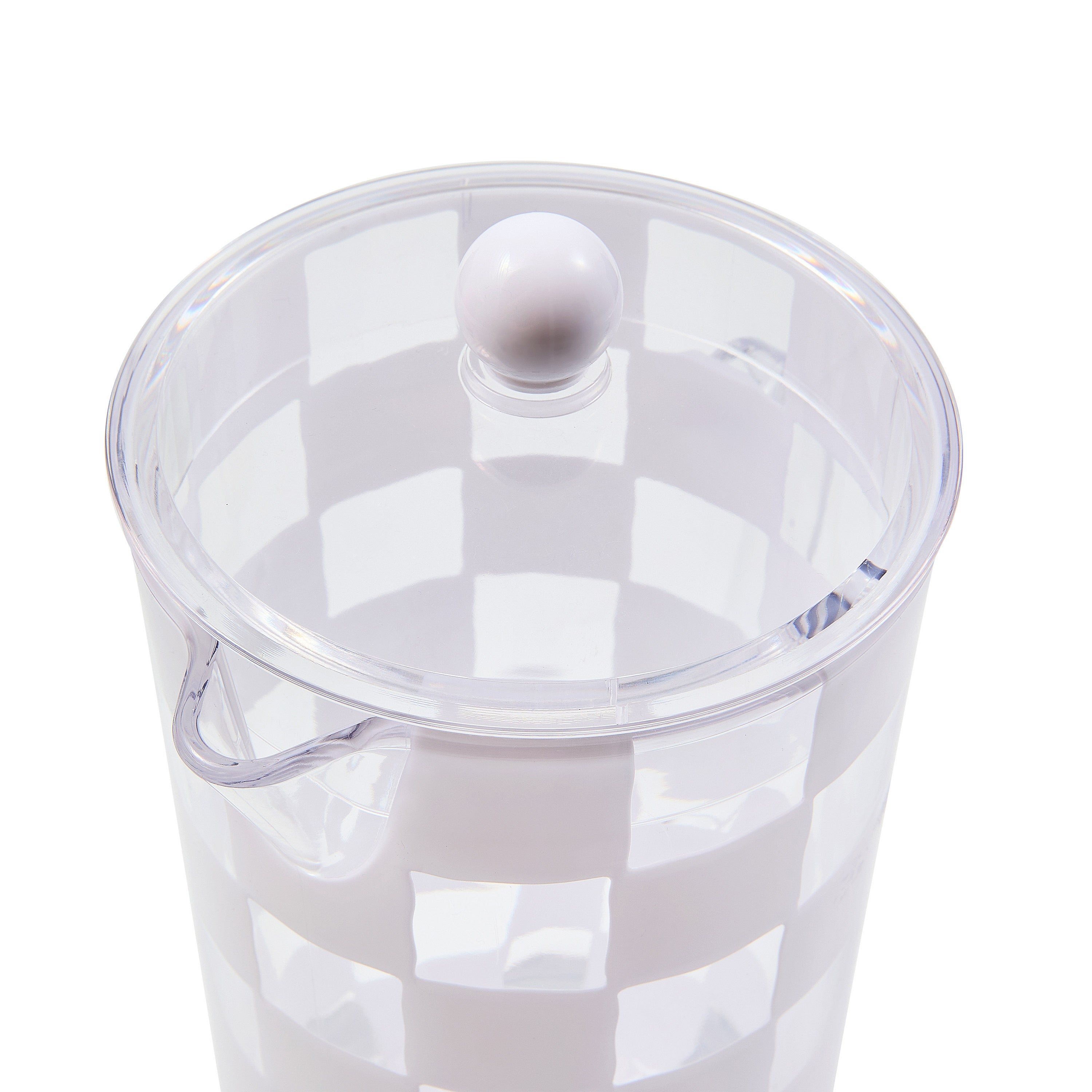 White Check Acrylic Pitcher