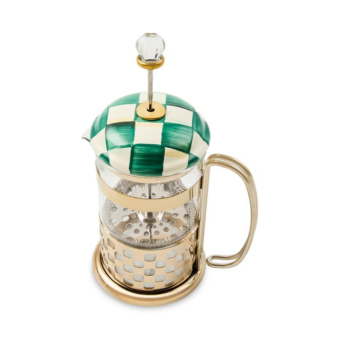MacKenzie-Childs Emerald Check French Press