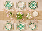 Mackenzie-Childs Emerald Check, Green checked charger plate