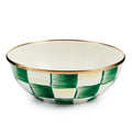 Mackenzie-Childs Emerald Check, Green and white checked everyday bowl