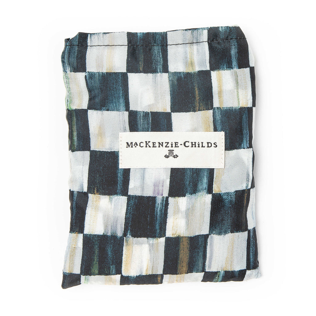 Mackenzie-Childs Courtly Check, Black and White Checked To Go Tote