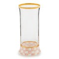 MacKenzie-Childs Rosy Check Highball Glass - Set of 2