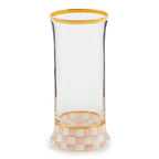 MacKenzie-Childs Rosy Check Highball Glass - Set of 2