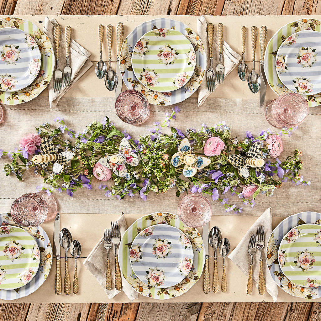 Mackenzie-Childs Wildflowers Dinner Plate - Blue