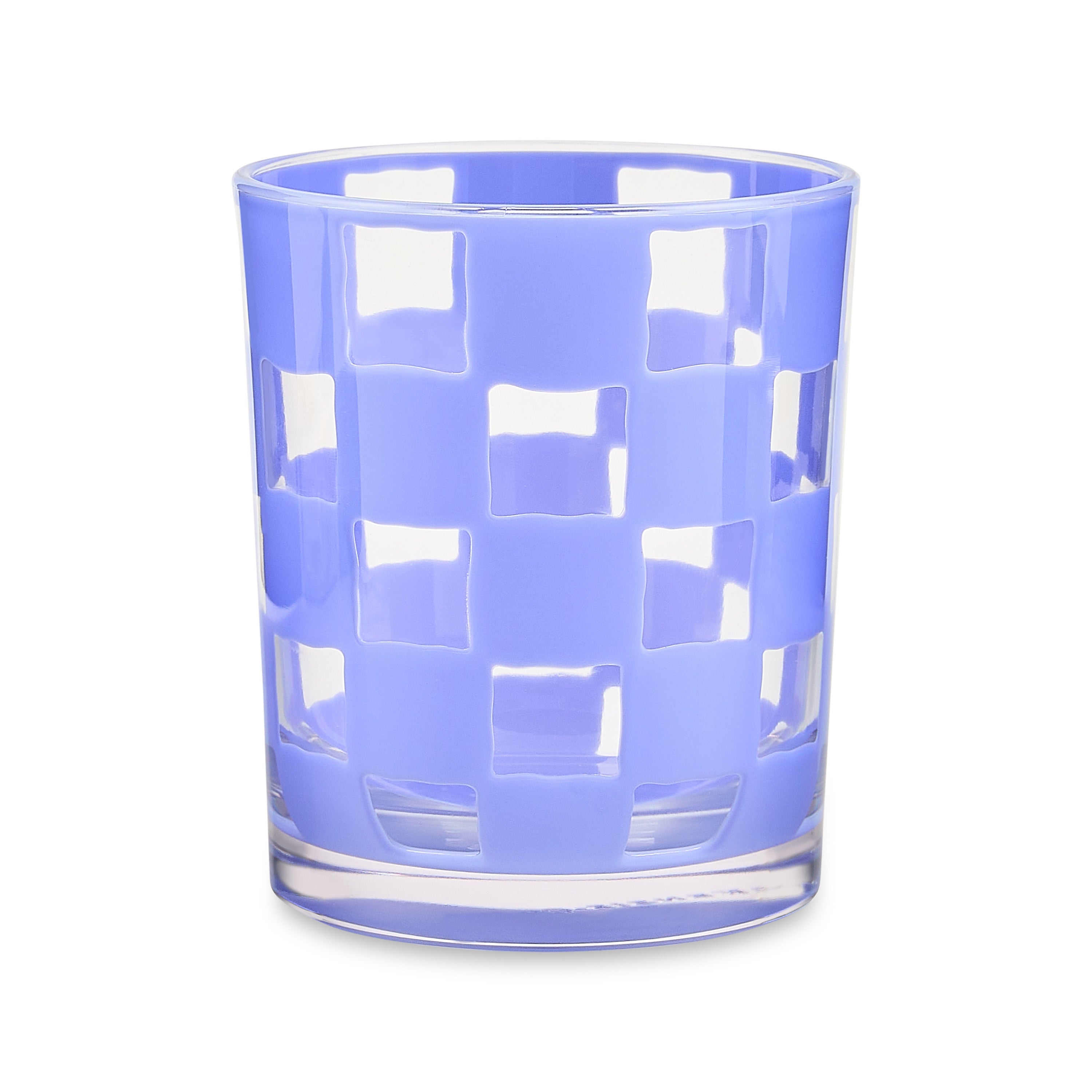 Blue Check Acrylic Tumblers, Set of 4