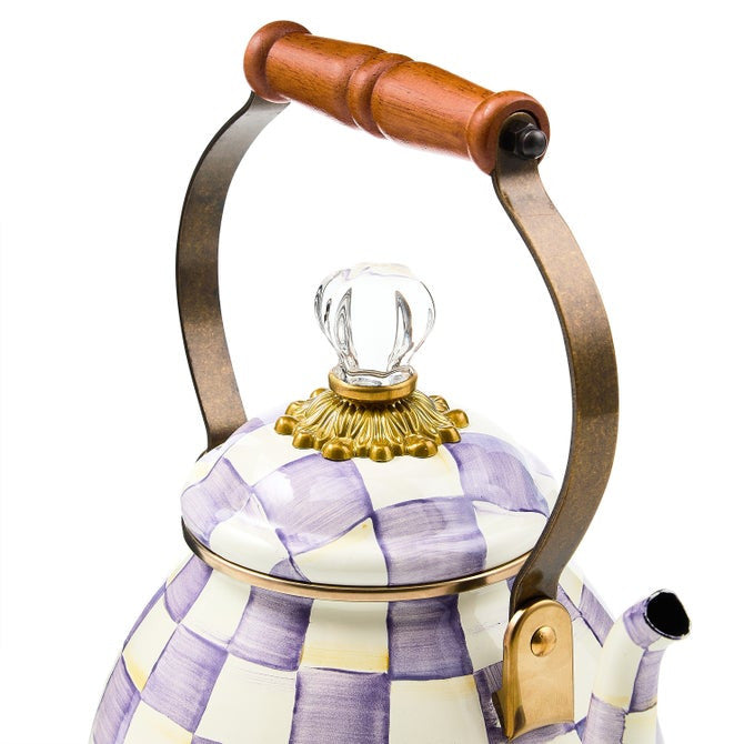 Violet Check 2 Quart Tea Kettle