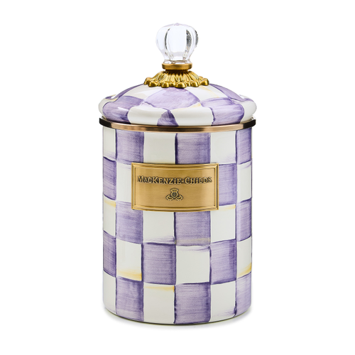 Violet Check Medium Canister