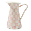 Mackenzie-Childs Rosy Check, pink and white checked large practical pitcher