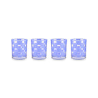 Blue Check Acrylic Tumblers, Set of 4