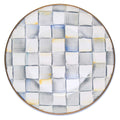 Mackenzie-Childs Sterling Check, Grey and White Checked Enamel Dinner Plate