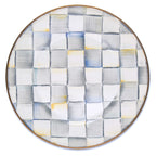 Mackenzie-Childs Sterling Check, Grey and White Checked Enamel Dinner Plate